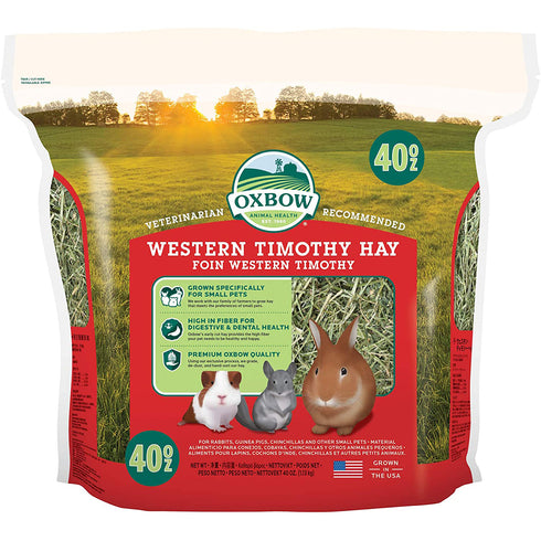 Oxbow Western Timothy Hay Small Mammal Food 9lb - Poudre Pet and Feed Supply